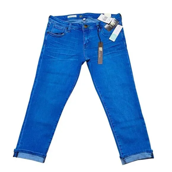 Kut From The Kloth Catherine Slim Boyfriend Jeans Size 8P Cuffed NWT - Picture 1 of 13